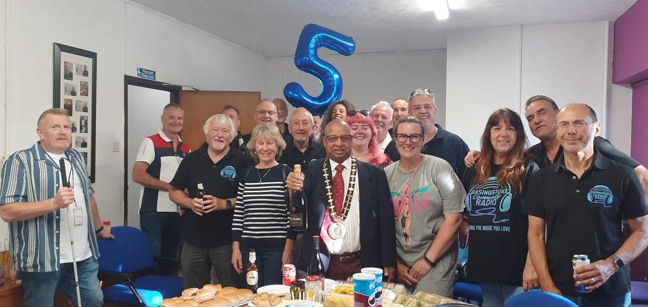 Basingstoke Radio team celebrating fifth birthday with the Mayor